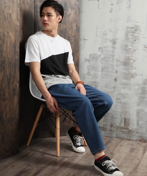 Beno（ビーノ）の「ワイド テーパード バギー テーパード デニムパンツ (10oz DENIM)（デニムパンツ・メンズ・ブラック/ライトブラック/ワンウォッシュ/ライトインディゴブルー/ブルー/ライトブルー・S/M/L）」の10枚目の写真