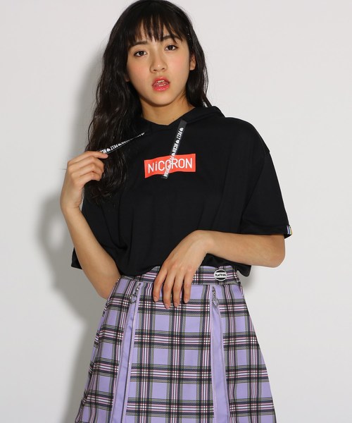 激安特価特売 トップス パーカー Pink Latte ピンクラテ のファッション トップス 319 19 01 をセール価格で購入できます World フード ニコラ掲載 セール Nicoron Nicoron