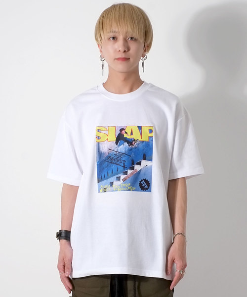 A'GEM9(エージェムナイン)の「フロントフォト半袖カットソー/Tシャツ(Tシャツ/カットソー・メンズ・ホワイト/ブラック・FREE)」の6枚目の写真