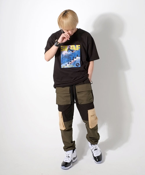 A'GEM9(エージェムナイン)の「フロントフォト半袖カットソー/Tシャツ(Tシャツ/カットソー・メンズ・ホワイト/ブラック・FREE)」の7枚目の写真