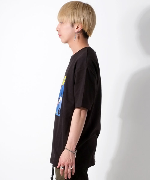 A'GEM9(エージェムナイン)の「フロントフォト半袖カットソー/Tシャツ(Tシャツ/カットソー・メンズ・ホワイト/ブラック・FREE)」の8枚目の写真