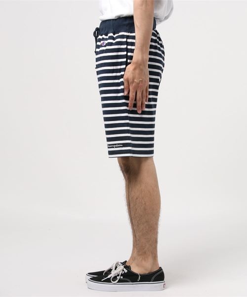 Champion（チャンピオン）の「Champion/チャンピオン カットソー ボーダー ショートパンツ/ ハーフパンツ/ ショーツ/ルームウェア/ワンマイルウェア（その他パンツ・メンズ・ブラック/ネイビー/グレー/ホワイト・M/XL/L）」の5枚目の写真