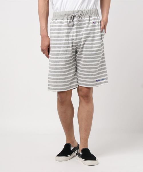 Champion（チャンピオン）の「Champion/チャンピオン カットソー ボーダー ショートパンツ/ ハーフパンツ/ ショーツ/ルームウェア/ワンマイルウェア（その他パンツ・メンズ・ブラック/ネイビー/グレー/ホワイト・M/XL/L）」の12枚目の写真