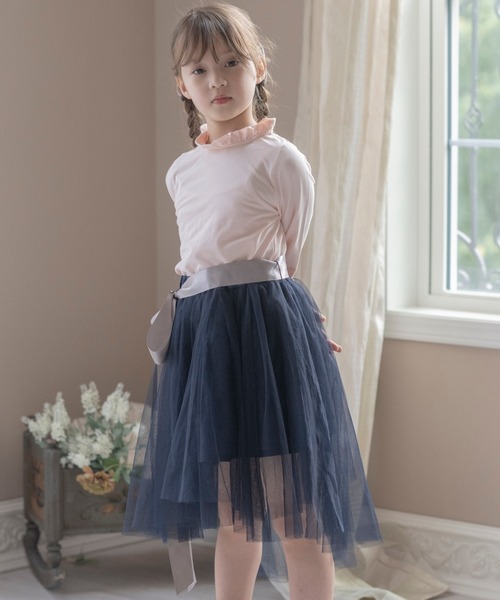Catherine Cottage(キャサリンコテージ)の「フィッシュテールチュールスカート(スカート・キッズ・ネイビー/グレー・S/M/L)」の11枚目の写真
