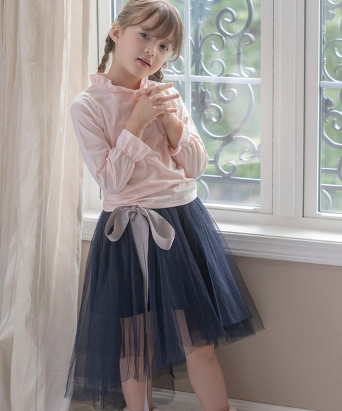 Catherine Cottage(キャサリンコテージ)の「フィッシュテールチュールスカート(スカート・キッズ・ネイビー/グレー・S/M/L)」の13枚目の写真