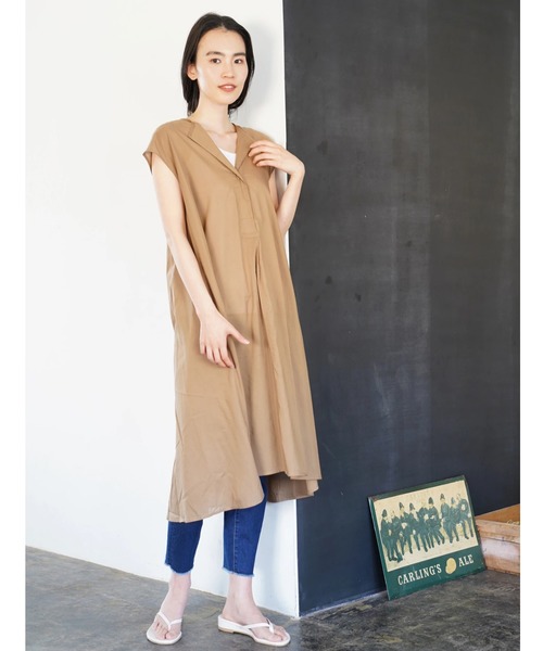 AMERICAN HOLIC(アメリカンホリック)の「newフレアノースリーブワンピ*(ワンピース・レディース・その他5/ベージュ/ブルー系その他5・FREE)」の8枚目の写真