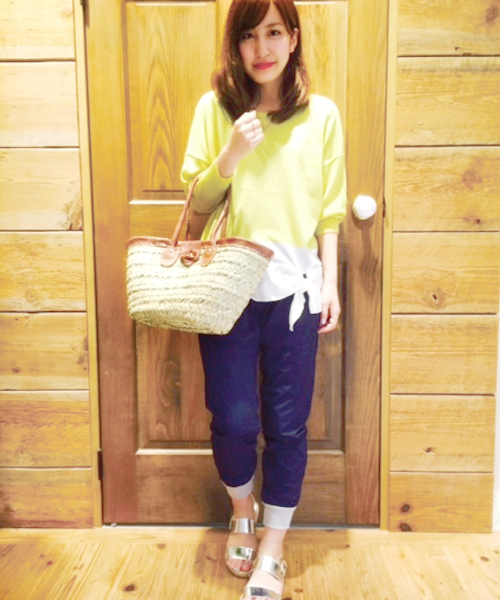 CIAOPANIC TYPY(チャオパニックティピー)の「TCリブパンツ(その他パンツ・レディース・グレー/ベージュ/ネイビー/ホワイト・MEDIUM/LARGE/SMALL)」の4枚目の写真