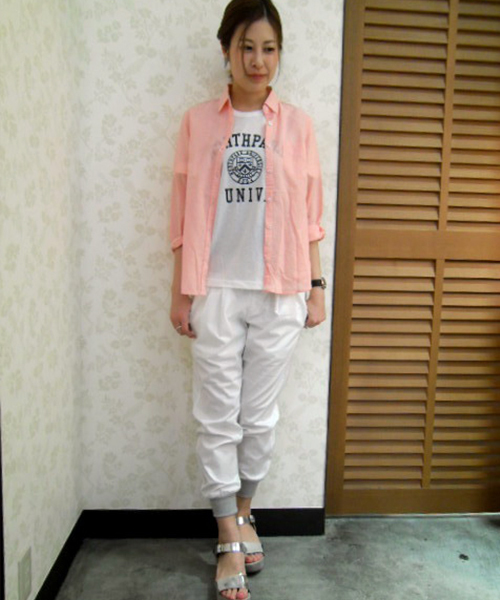 CIAOPANIC TYPY(チャオパニックティピー)の「TCリブパンツ(その他パンツ・レディース・グレー/ベージュ/ネイビー/ホワイト・MEDIUM/LARGE/SMALL)」の2枚目の写真