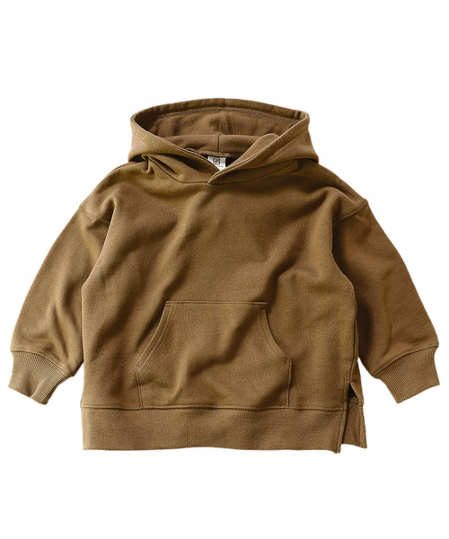 devirock（デビロック）の「スウェットワイドシルエット長袖プルパーカー（パーカー・キッズ・スミクロ/杢グレー/ブルー系その他/グリーン系その他/ダークオリーブ/バイオレット/パープル系その他/ブラウン/ライトブラウン/オレンジ系その他・100cm/110cm/120cm/130cm/140cm/150cm/160cm）」の21枚目の写真