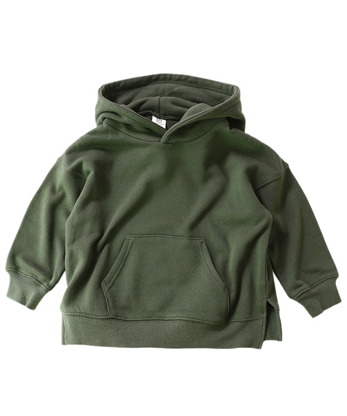 devirock（デビロック）の「スウェットワイドシルエット長袖プルパーカー（パーカー・キッズ・スミクロ/杢グレー/ブルー系その他/グリーン系その他/ダークオリーブ/バイオレット/パープル系その他/ブラウン/ライトブラウン/オレンジ系その他・100cm/110cm/120cm/130cm/140cm/150cm/160cm）」の20枚目の写真