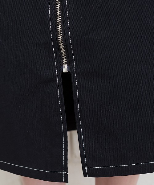 Libby&Rose（リビーアンドローズ）の「配色ステッチナロースカート（スカート・レディース・ブラック/ボルドー/ブルーグリーン・FREE）」の18枚目の写真