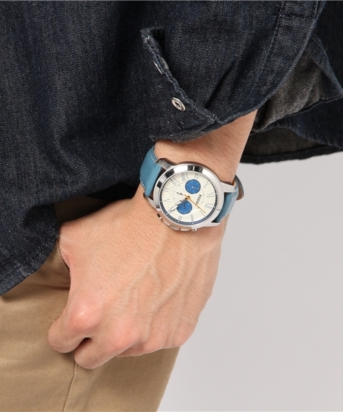 FOSSIL(フォッシル)の「GRANT FS4920(アナログ腕時計・メンズ・ライトブルー・FREE)」の4枚目の写真