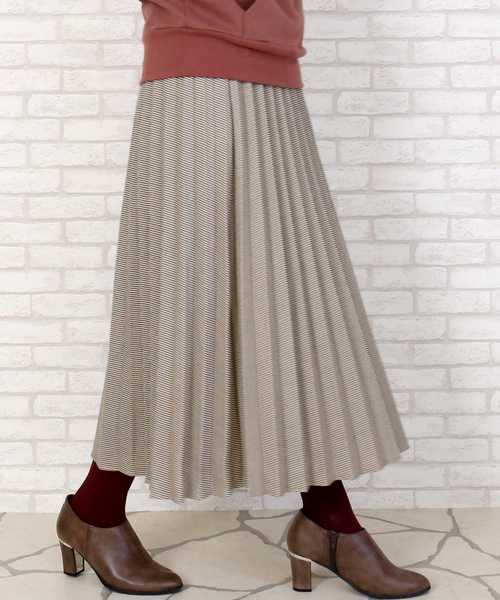 n'ee-ne（ネーネ）の「カラーチドリプリーツスカート（スカート・レディース・ブラウン/ベージュ/レッド・FREE）」の12枚目の写真