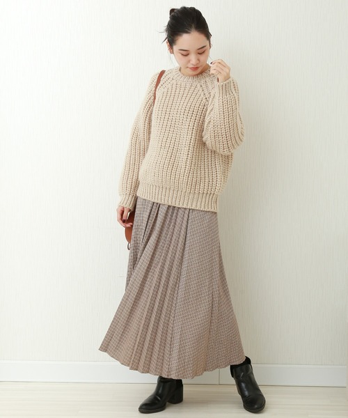 n'ee-ne（ネーネ）の「カラーチドリプリーツスカート（スカート・レディース・ブラウン/ベージュ/レッド・FREE）」の17枚目の写真