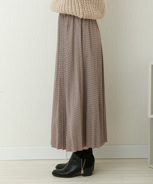 n'ee-ne（ネーネ）の「カラーチドリプリーツスカート（スカート・レディース・ブラウン/ベージュ/レッド・FREE）」の18枚目の写真