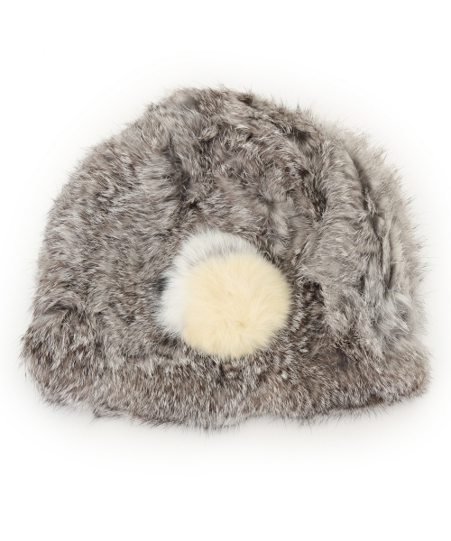 Ray BEAMS(レイビームス)の「Casselini five avenue / ラビットボールCAP(ニットキャップ/ビーニー・レディース・ライトグレー/ベージュ/その他1・ONE SIZE)」の19枚目の写真