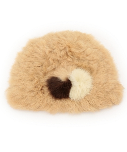 Ray BEAMS(レイビームス)の「Casselini five avenue / ラビットボールCAP(ニットキャップ/ビーニー・レディース・ライトグレー/ベージュ/その他1・ONE SIZE)」の11枚目の写真