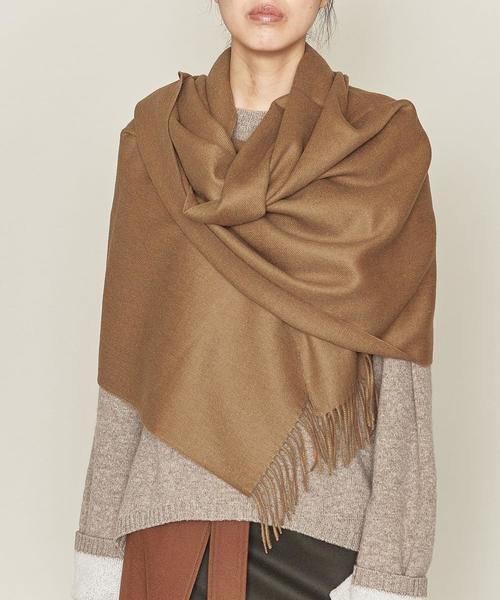 THE INOUE BROTHERS（ザイノウエブラザーズ）の「＜The Inoue Brothers（イノウエ ブラザーズ）＞BRUSHED ストール（ストール/ショール・レディース・ベージュ/ロイヤルブルー/オレンジ・FREE）」の2枚目の写真