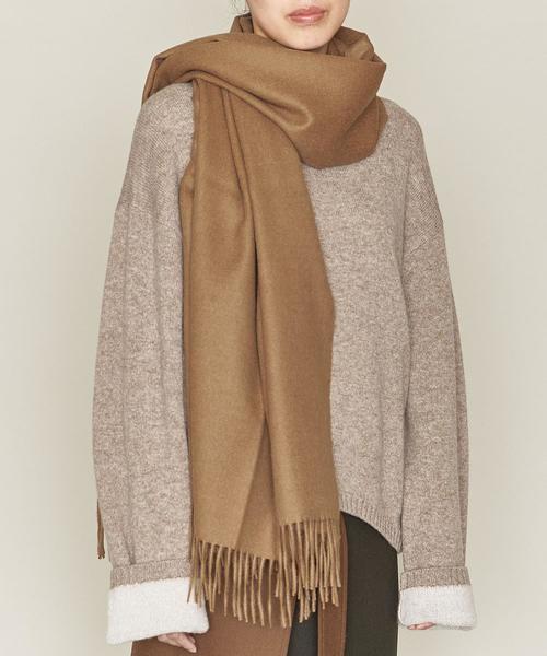 THE INOUE BROTHERS（ザイノウエブラザーズ）の「＜The Inoue Brothers（イノウエ ブラザーズ）＞BRUSHED ストール（ストール/ショール・レディース・ベージュ/ロイヤルブルー/オレンジ・FREE）」の11枚目の写真