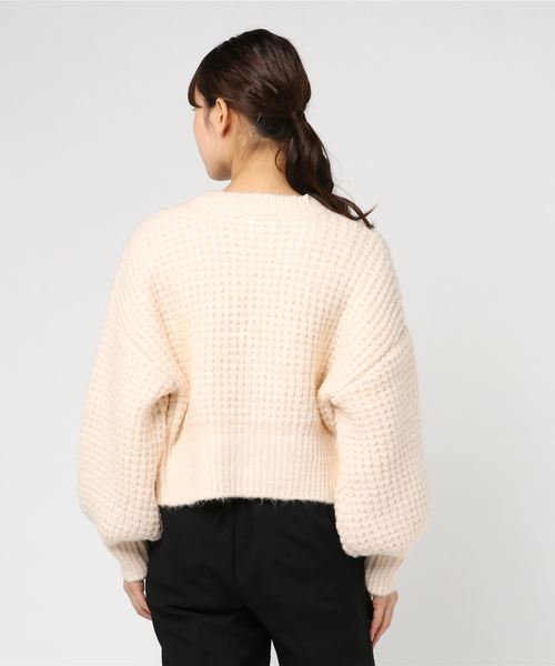 WEGO（ウィゴー）の「WEGO/アンゴラタッチショートカーディガン（カーディガン/ボレロ・レディース・サックスブルー/アイボリー・FREE）」の11枚目の写真