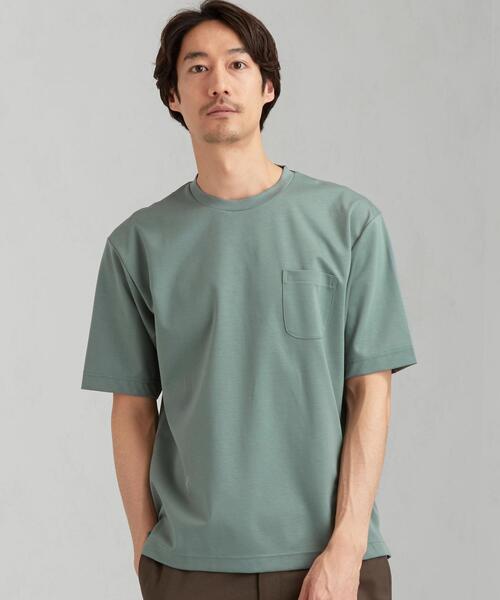 green label relaxing（グリーンレーベルリラクシング）の「CM ハイゲージ ポンチ クルーネック 半袖 Tシャツ カットソー（Tシャツ/カットソー・メンズ・ケリー/ベージュ/ホワイト/ダークブラウン/ブラック/ロイヤルブルー・SMALL/MEDIUM/X-LARGE/LARGE）」の21枚目の写真