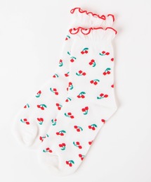WEGO | WEGO/チェリー総柄フリルソックス(ソックス/靴下)