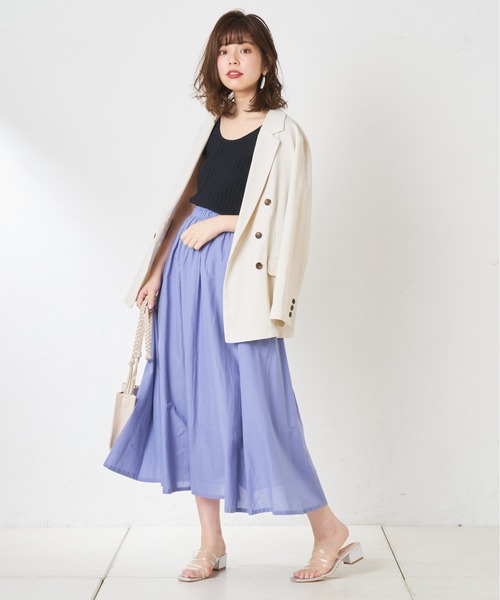 natural couture（ナチュラルクチュール）の「綿キャンブリックスカート（スカート・レディース・ベージュ/カーキ/ブルー/ラベンダー/スミクロ/ライトベージュ・FREE）」の20枚目の写真