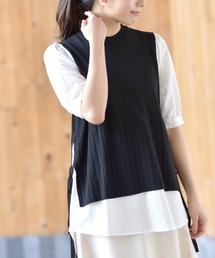 rps | レイヤード風パフスリーブニットプルオーバー(その他トップス)