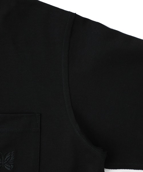 Needles（ニードルス）の「【NEEDLES】STUDIOUS別注 PAPILLON刺繍ポケT（Tシャツ/カットソー・メンズ・ホワイト/ブラック/グリーン・S/M/L/SMALL）」の8枚目の写真
