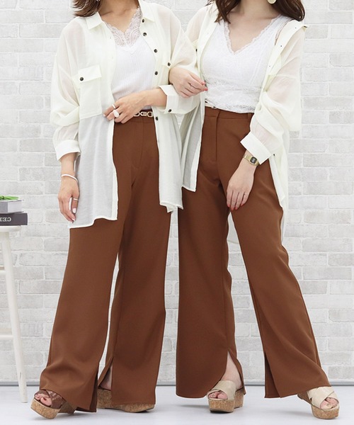 PairPair（ペアペア）の「シアービッグシャツ（シャツ/ブラウス・レディース・ミント/ブルーグレー/モカ/アイボリー・FREE）」の5枚目の写真