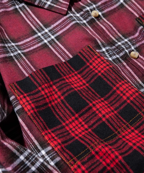 glamb(グラム)の「Multi check shirt / マルチチェックシャツ(シャツ/ブラウス・メンズ・レッド/ブルー・S/M/L)」の12枚目の写真