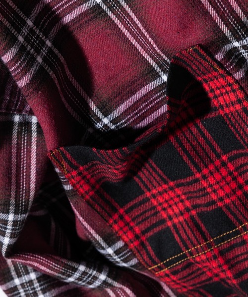 glamb(グラム)の「Multi check shirt / マルチチェックシャツ(シャツ/ブラウス・メンズ・レッド/ブルー・S/M/L)」の10枚目の写真