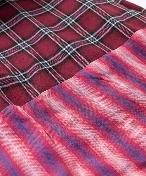 glamb(グラム)の「Multi check shirt / マルチチェックシャツ(シャツ/ブラウス・メンズ・レッド/ブルー・S/M/L)」の9枚目の写真