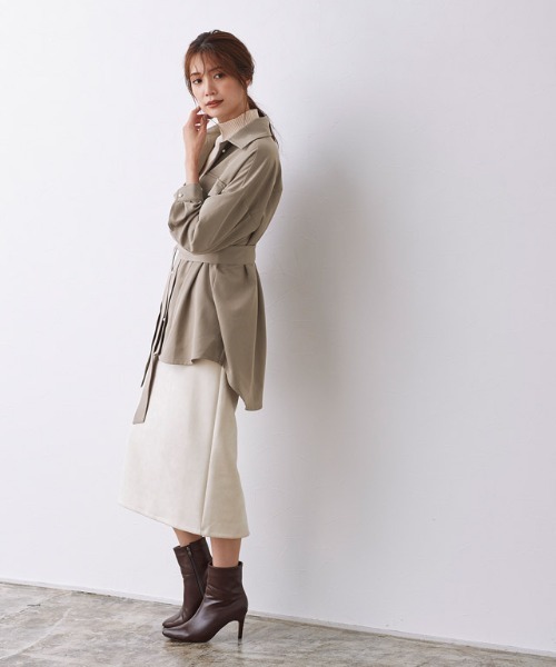 Pierrot（ピエロ）の「パールボタンCPOジャケット（その他アウター・レディース・アイボリー/モカ・M/L）」の17枚目の写真