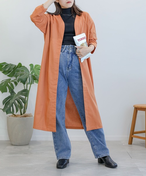 aimoha（アイモハ）の「ロングカーディガン (SS)（カーディガン/ボレロ・レディース・ネイビー/カーキ/グリーン/ベージュ/オレンジ/ダークグレー/グレー系/カーキ系/イエロー/ブルー/ブラック/チョコ/ブラック系その他/ベージュ系その他/グリーン系その他・FREE/LARGE/MEDIUM）」の15枚目の写真