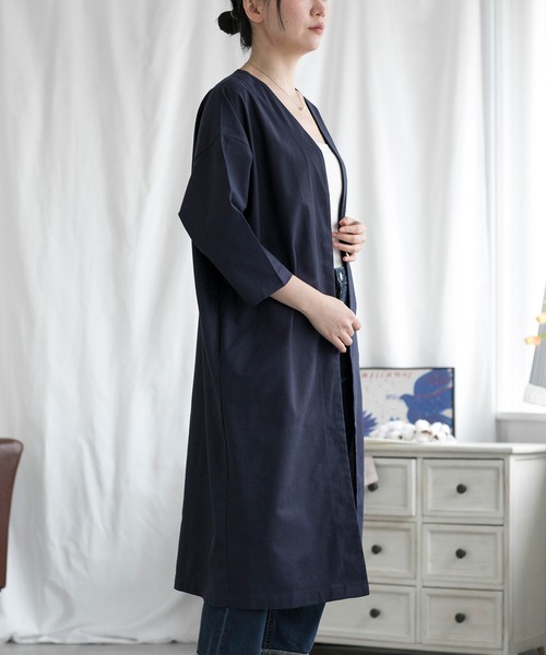 aimoha（アイモハ）の「ロングカーディガン (SS)（カーディガン/ボレロ・レディース・ネイビー/カーキ/グリーン/ベージュ/オレンジ/ダークグレー/グレー系/カーキ系/イエロー/ブルー/ブラック/チョコ/ブラック系その他/ベージュ系その他/グリーン系その他・FREE/LARGE/MEDIUM）」の17枚目の写真