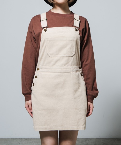 WEGO(ウィゴー)の「WEGO/コーデュロイジャンパースカート(ジャンパースカート・レディース・ブラック/ブラウン/アイボリー・SMALL/MEDIUM)」の14枚目の写真