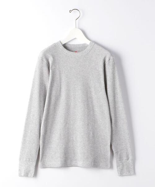 HANES（ヘインズ）の「[ ヘインズ ] SC ★ Hanes BEEFY サーマル 長袖 カットソー（Tシャツ/カットソー・メンズ・ホワイト/グレー/ブラック・X-LARGE/LARGE/SMALL/MEDIUM）」の8枚目の写真