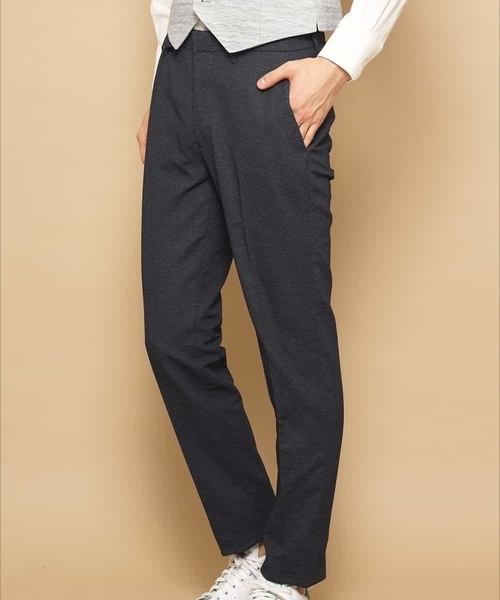 MICHEL KLEIN HOMME (ミッシェルクランオム)の「【洗える】パンツ(カラミハウンドツース)(その他パンツ・メンズ・ライトグレー/ネイビー・46/48/51)」の3枚目の写真