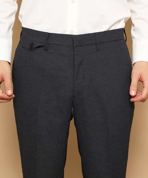 MICHEL KLEIN HOMME (ミッシェルクランオム)の「【洗える】パンツ(カラミハウンドツース)(その他パンツ・メンズ・ライトグレー/ネイビー・46/48/51)」の8枚目の写真