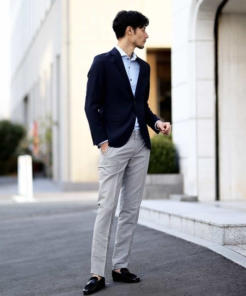 MICHEL KLEIN HOMME (ミッシェルクランオム)の「【洗える】パンツ(カラミハウンドツース)(その他パンツ・メンズ・ライトグレー/ネイビー・46/48/51)」の11枚目の写真
