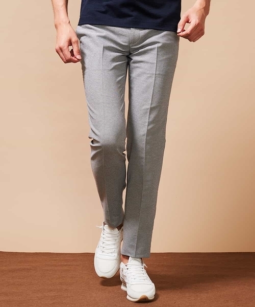 MICHEL KLEIN HOMME (ミッシェルクランオム)の「【洗える】パンツ(カラミハウンドツース)(その他パンツ・メンズ・ライトグレー/ネイビー・46/48/51)」の16枚目の写真