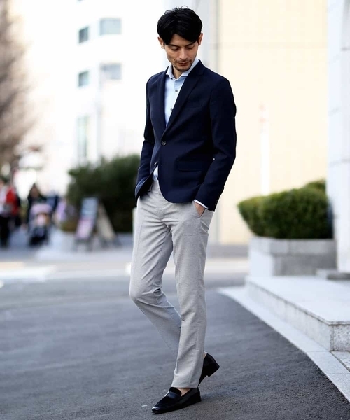 MICHEL KLEIN HOMME (ミッシェルクランオム)の「【洗える】パンツ(カラミハウンドツース)(その他パンツ・メンズ・ライトグレー/ネイビー・46/48/51)」の22枚目の写真