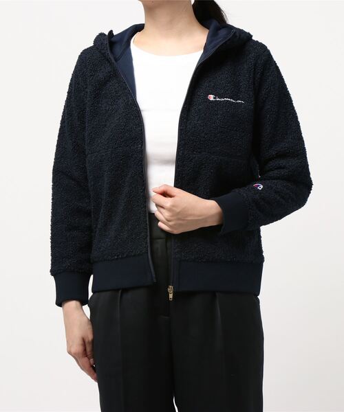 Champion（チャンピオン）の「【Champion】ブークレーフルジップパーカー（その他アウター・レディース・ネイビー/オレンジ/オフホワイト・M/L）」の3枚目の写真