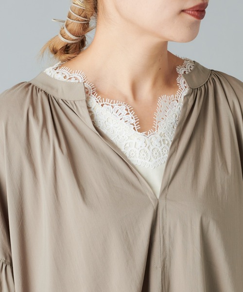 PUAL CE CIN（ピュアルセシン）の「Ｖネックワンピース（ワンピース・レディース・カーキ/グリーン/グレイッシュベージュ/ブラック・FREE）」の20枚目の写真