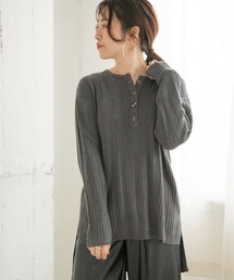 ITEMS URBANRESEARCH（アイテムズ アーバンリサーチ）の「ヘンリーネックニット（ニット/セーター・レディース）」