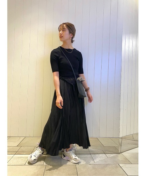 Emmi エミ のファッション ワンピース ドレス ワンピース ニットドッキングワンピース ワンピース 再入荷1番人気 ワンピース