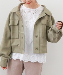 スエードポンチショートブルゾン