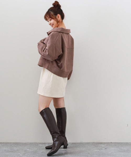 archives（アルシーヴ）の「スエードポンチショートブルゾン（その他アウター・レディース・アイボリー/ミント/モカ・MEDIUM）」の4枚目の写真