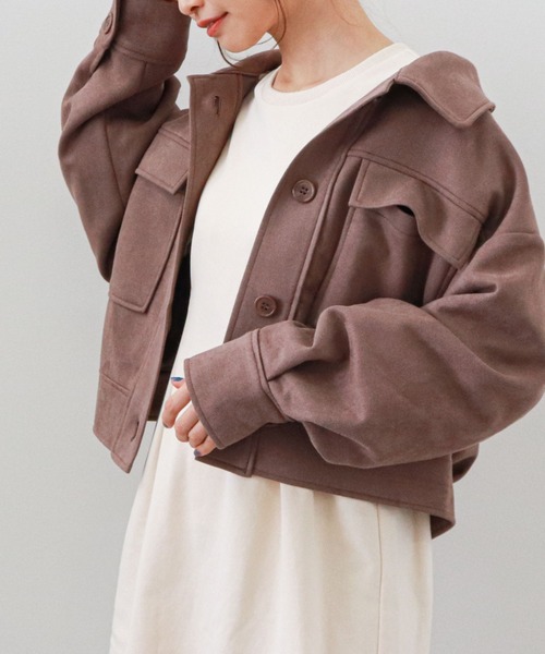 archives（アルシーヴ）の「スエードポンチショートブルゾン（その他アウター・レディース・アイボリー/ミント/モカ・MEDIUM）」の8枚目の写真